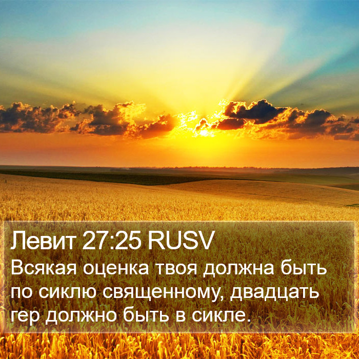 Левит 27:25 RUSV Bible Study