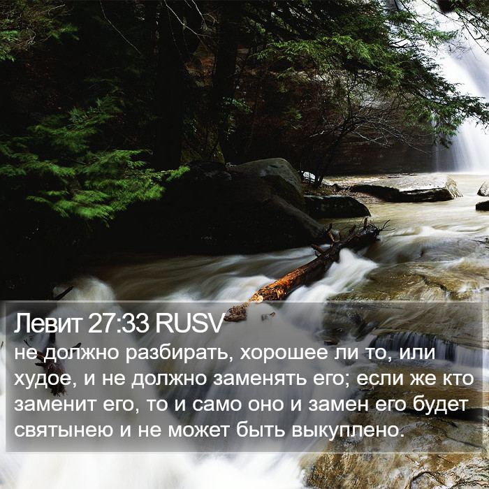 Левит 27:33 RUSV Bible Study