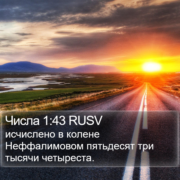 Числа 1:43 RUSV Bible Study