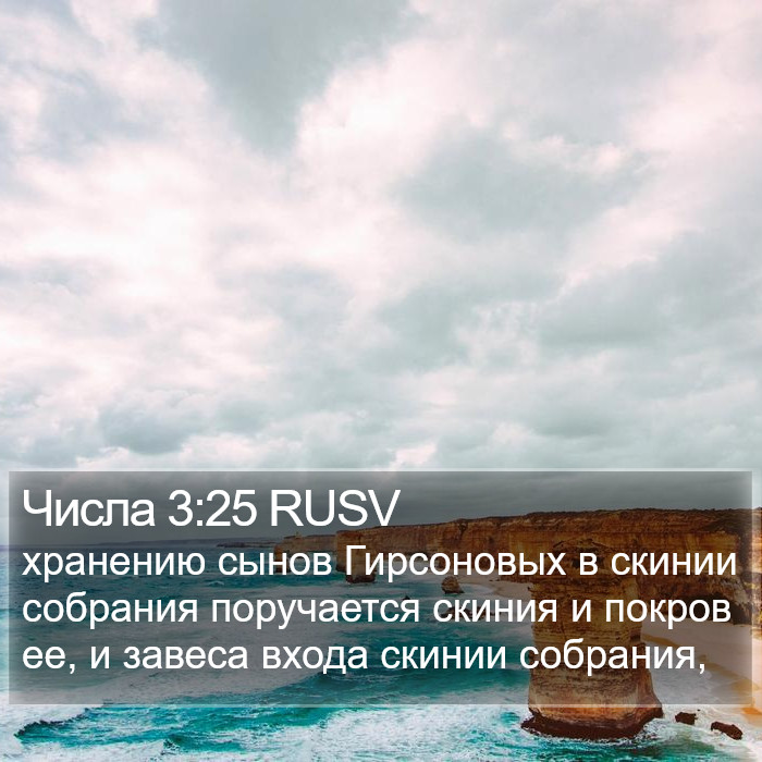 Числа 3:25 RUSV Bible Study