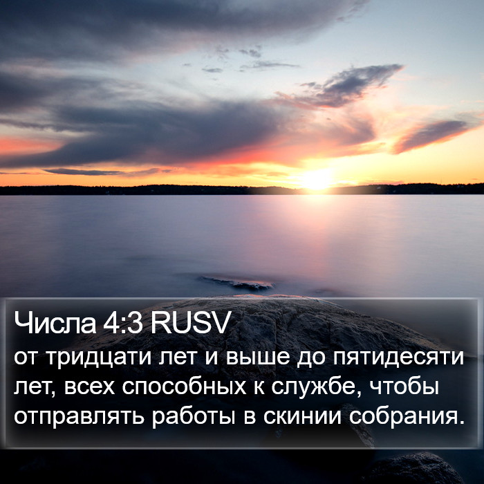 Числа 4:3 RUSV Bible Study