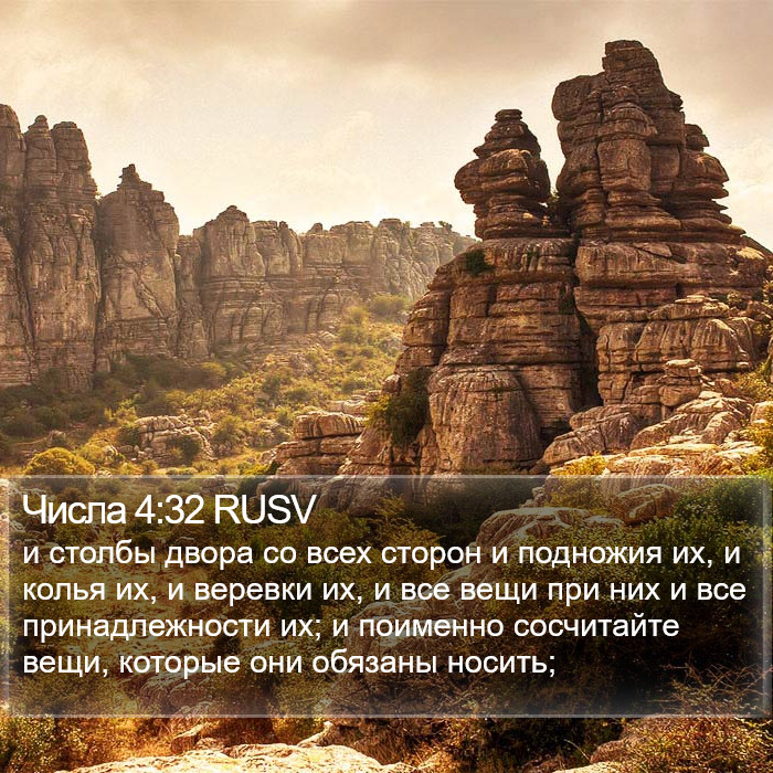 Числа 4:32 RUSV Bible Study