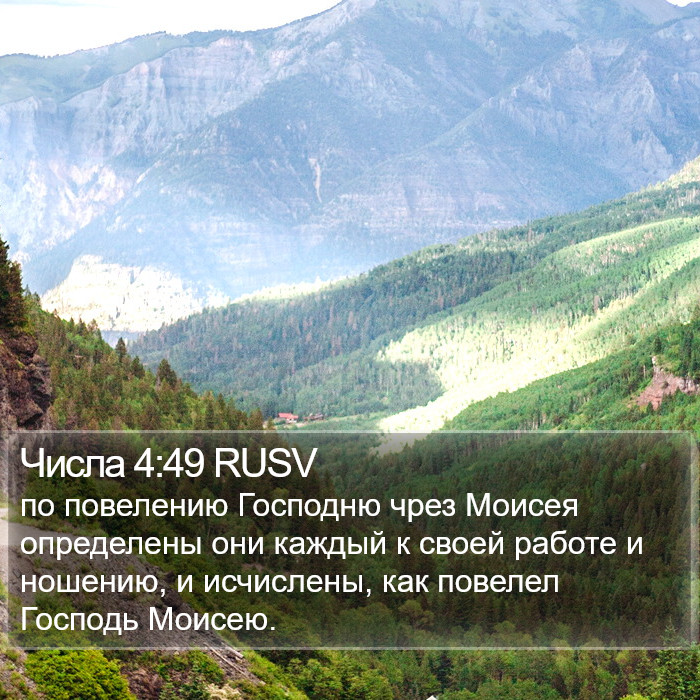 Числа 4:49 RUSV Bible Study