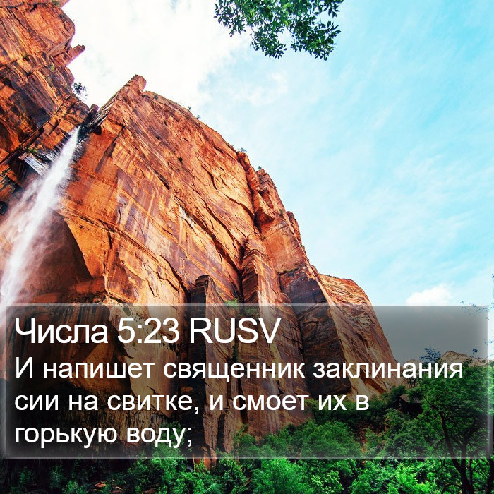 Числа 5:23 RUSV Bible Study
