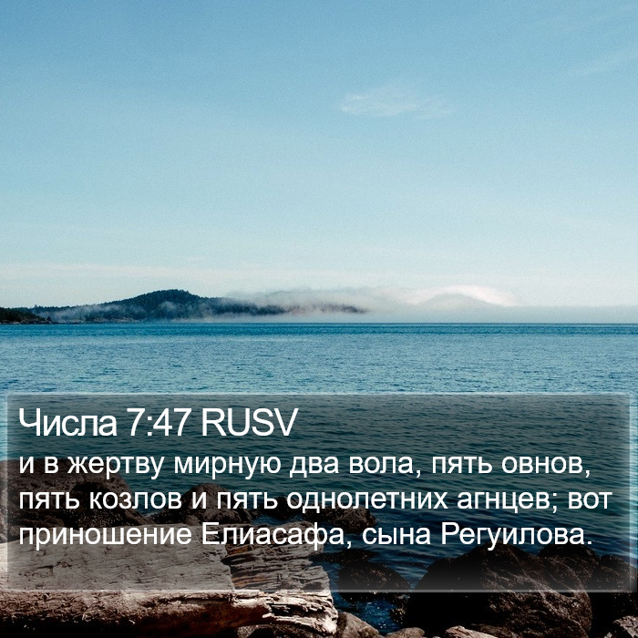 Числа 7:47 RUSV Bible Study