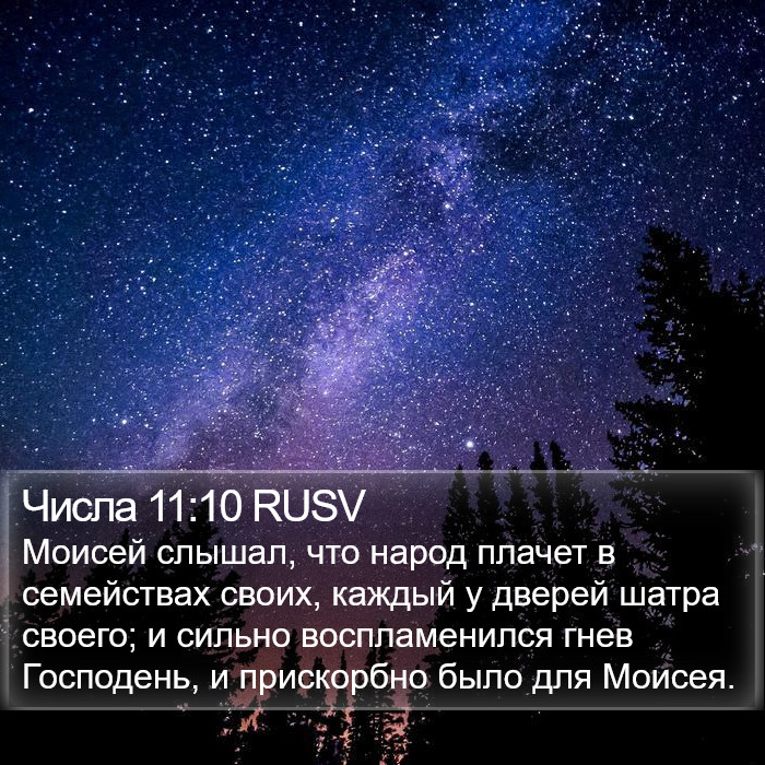 Числа 11:10 RUSV Bible Study