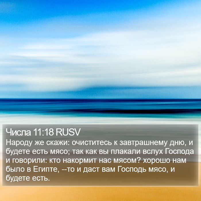 Числа 11:18 RUSV Bible Study