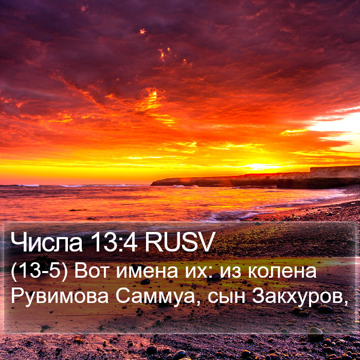 Числа 13:4 RUSV Bible Study