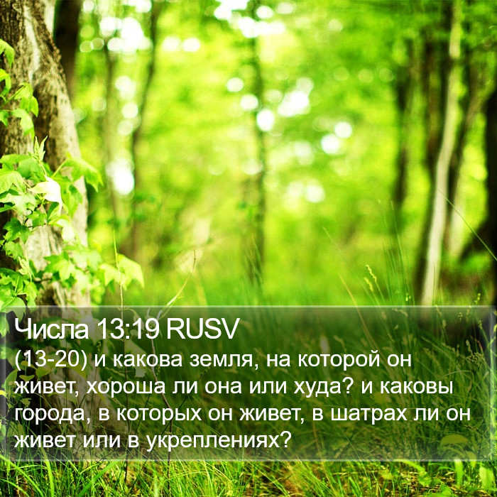 Числа 13:19 RUSV Bible Study