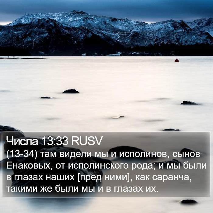 Числа 13:33 RUSV Bible Study