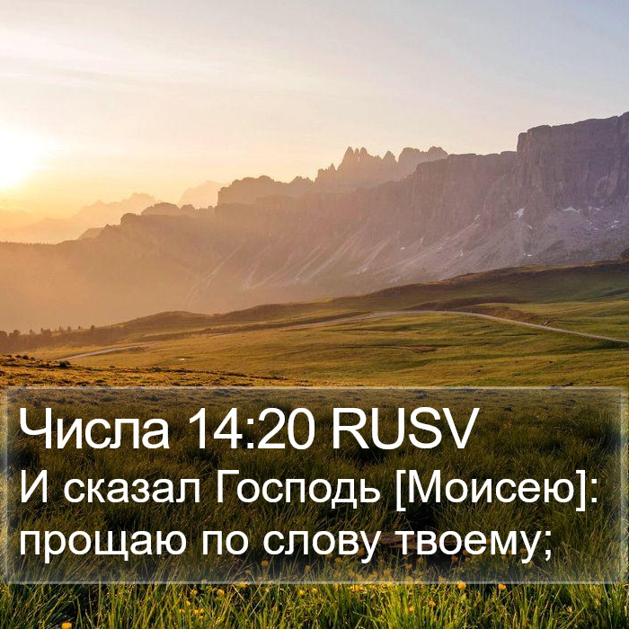 Числа 14:20 RUSV Bible Study