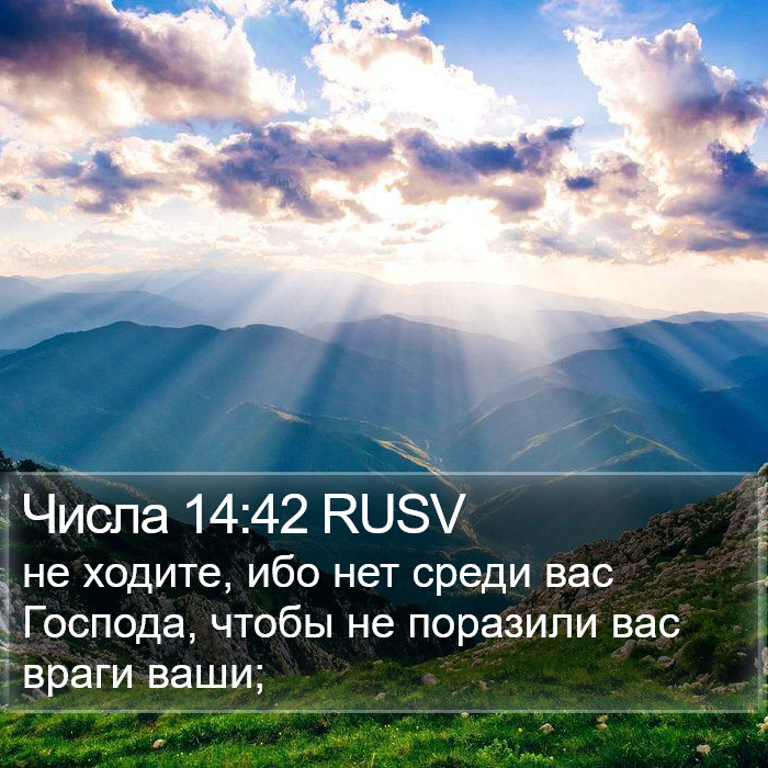 Числа 14:42 RUSV Bible Study