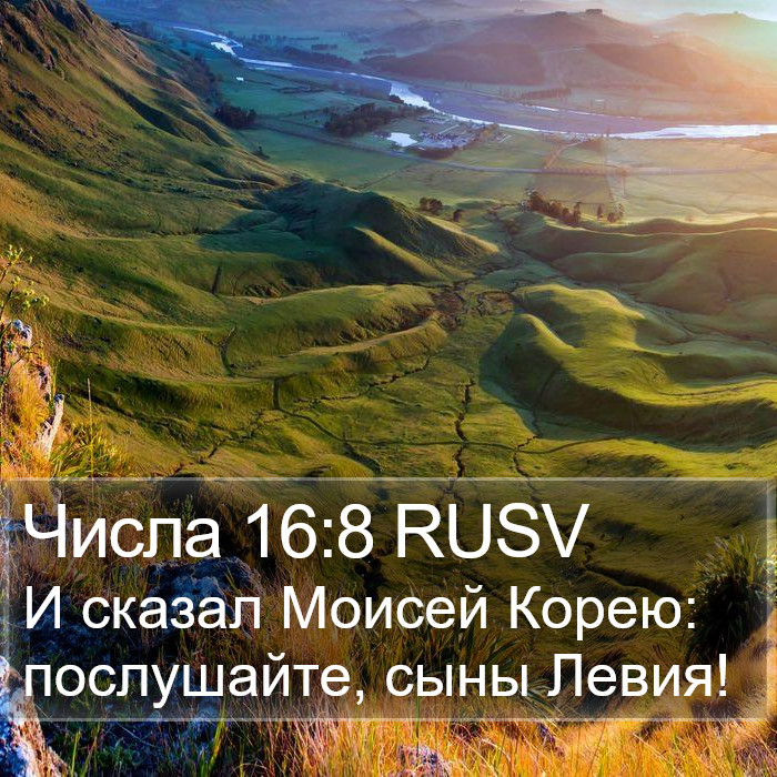 Числа 16:8 RUSV Bible Study