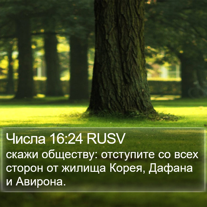 Числа 16:24 RUSV Bible Study