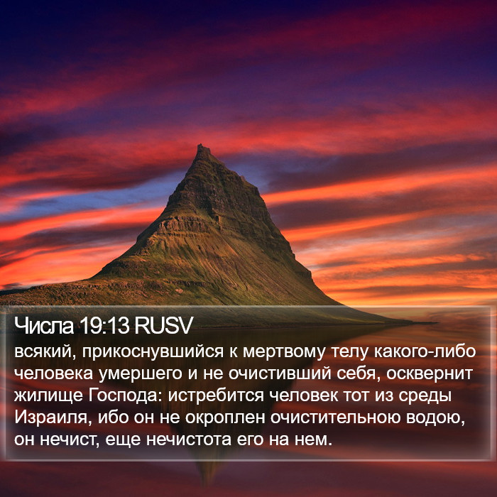 Числа 19:13 RUSV Bible Study