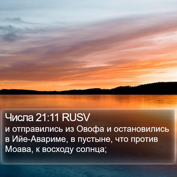 Числа 21:11 RUSV Bible Study