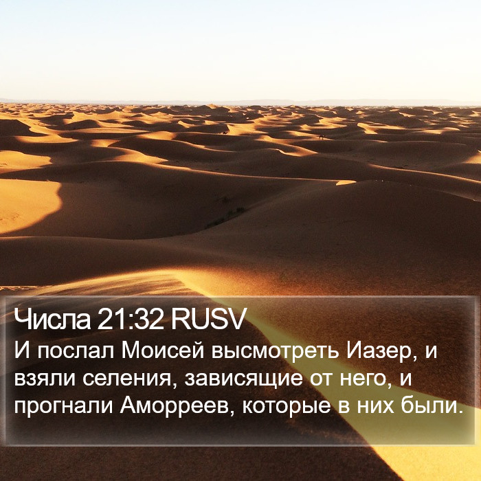 Числа 21:32 RUSV Bible Study