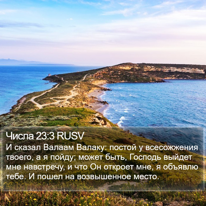 Числа 23:3 RUSV Bible Study