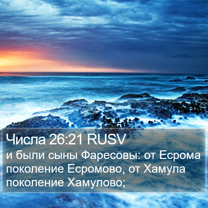 Числа 26:21 RUSV Bible Study