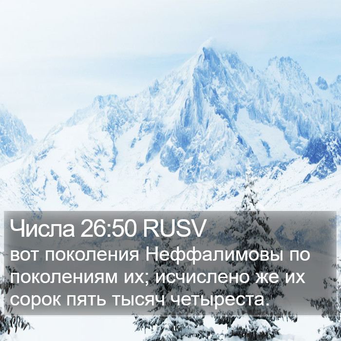 Числа 26:50 RUSV Bible Study