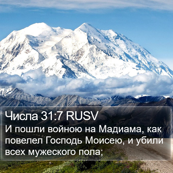 Числа 31:7 RUSV Bible Study