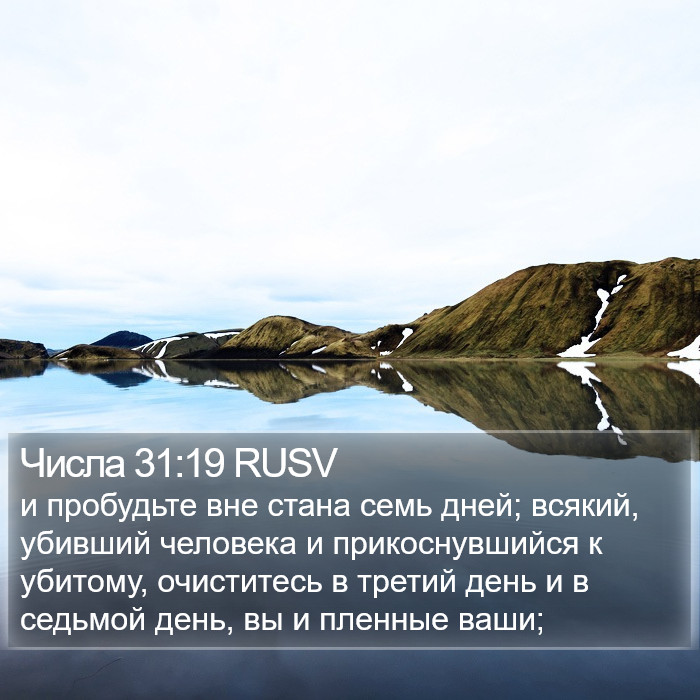 Числа 31:19 RUSV Bible Study