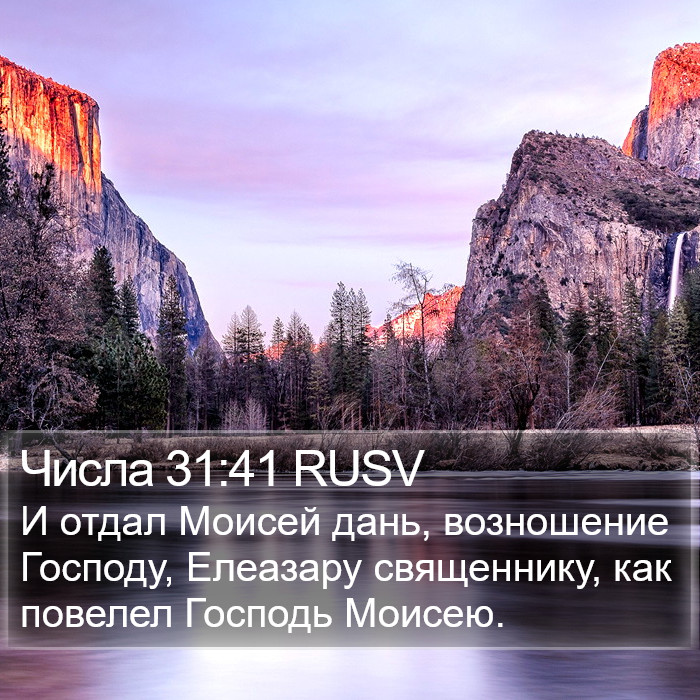 Числа 31:41 RUSV Bible Study