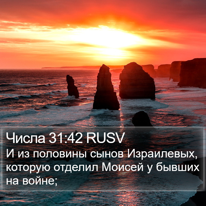 Числа 31:42 RUSV Bible Study