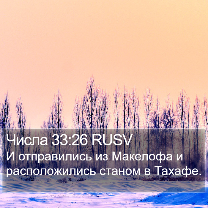 Числа 33:26 RUSV Bible Study