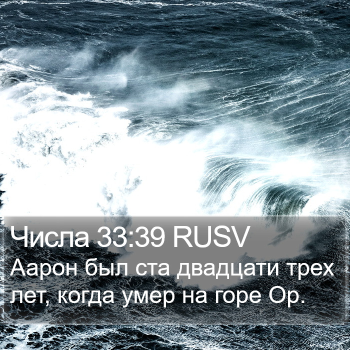 Числа 33:39 RUSV Bible Study