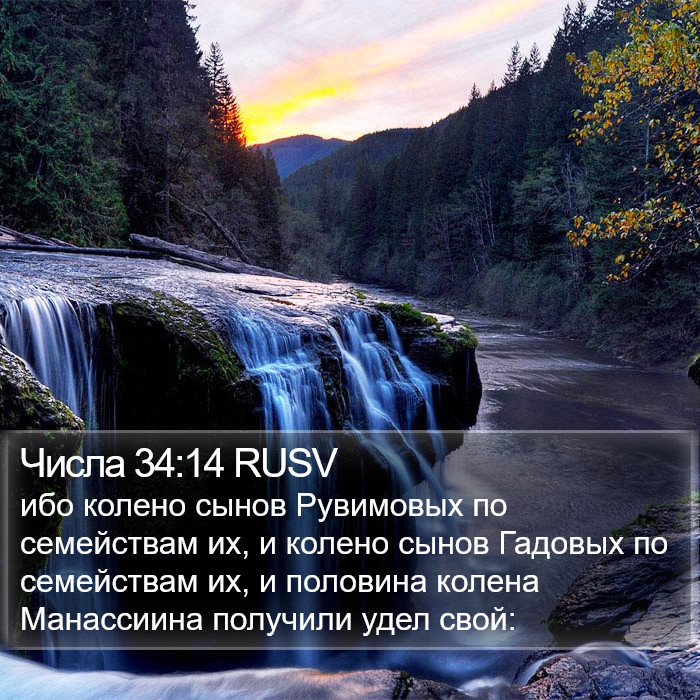 Числа 34:14 RUSV Bible Study