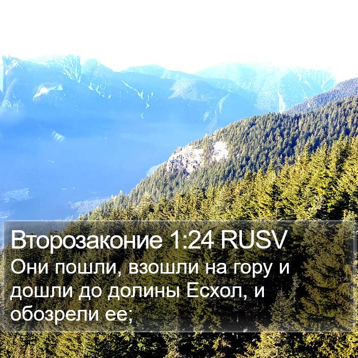 Второзаконие 1:24 RUSV Bible Study