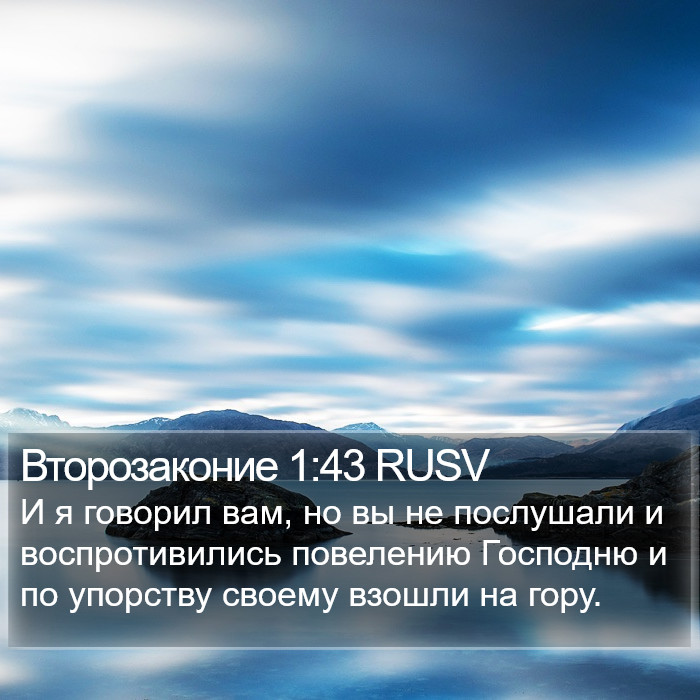 Второзаконие 1:43 RUSV Bible Study