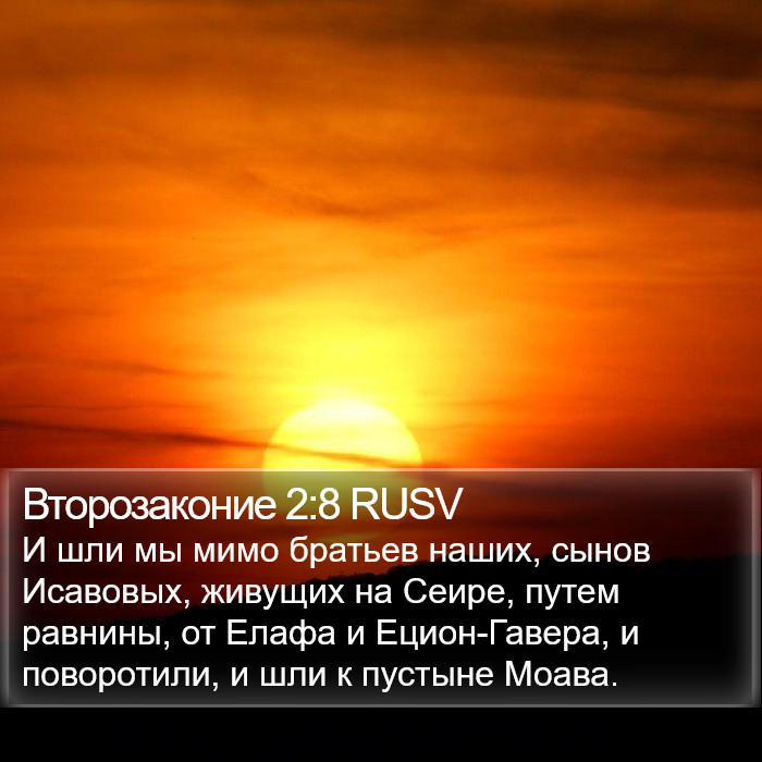 Второзаконие 2:8 RUSV Bible Study