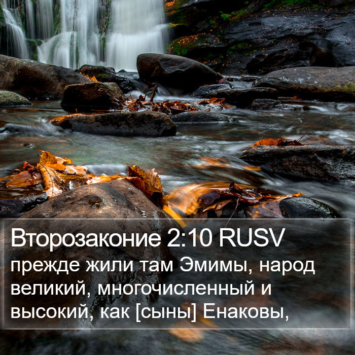 Второзаконие 2:10 RUSV Bible Study