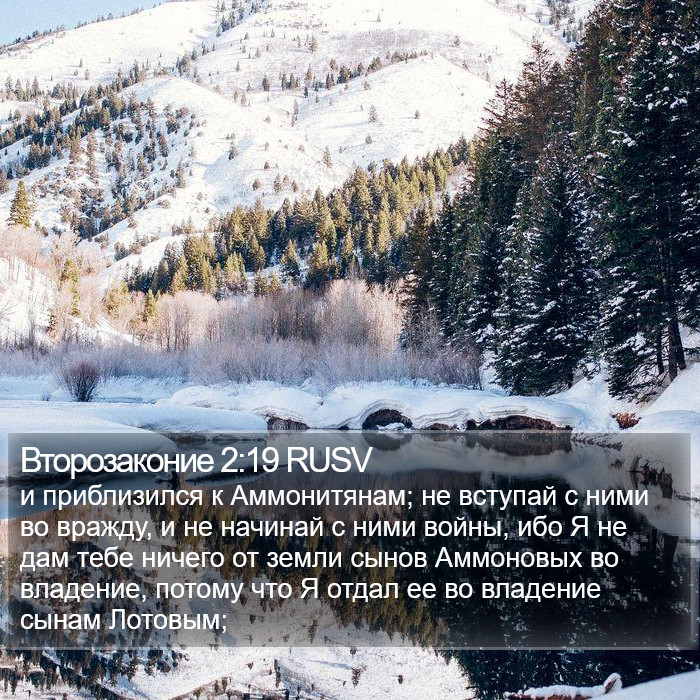 Второзаконие 2:19 RUSV Bible Study