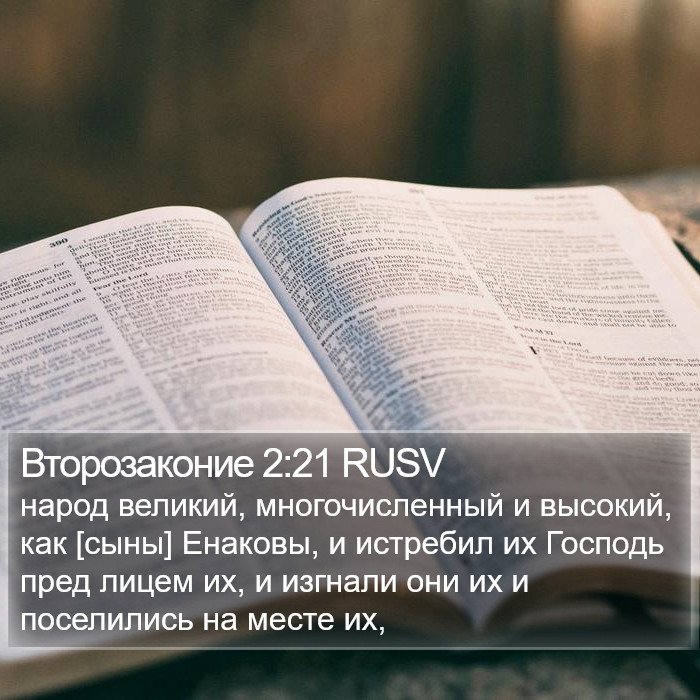 Второзаконие 2:21 RUSV Bible Study