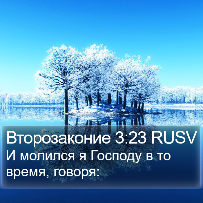 Второзаконие 3:23 RUSV Bible Study