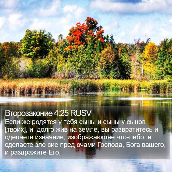 Второзаконие 4:25 RUSV Bible Study