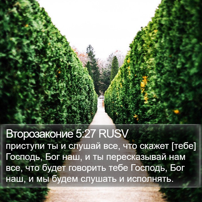 Второзаконие 5:27 RUSV Bible Study