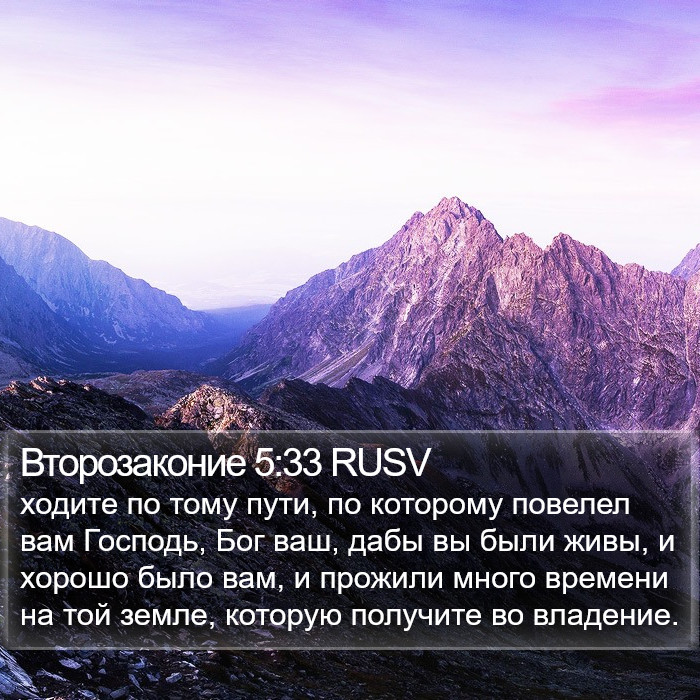 Второзаконие 5:33 RUSV Bible Study