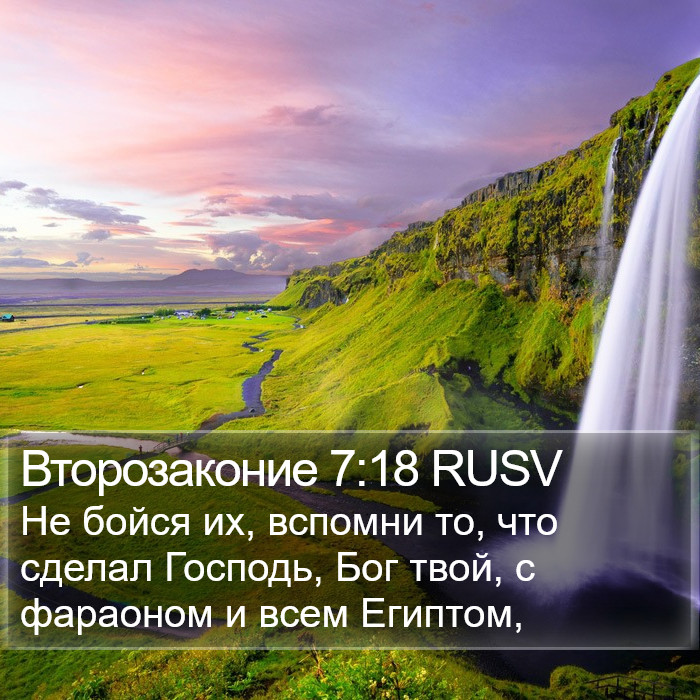 Второзаконие 7:18 RUSV Bible Study