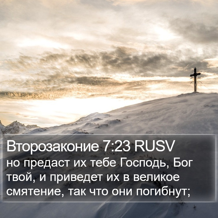 Второзаконие 7:23 RUSV Bible Study