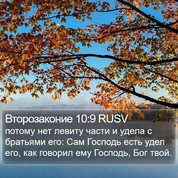 Второзаконие 10:9 RUSV Bible Study