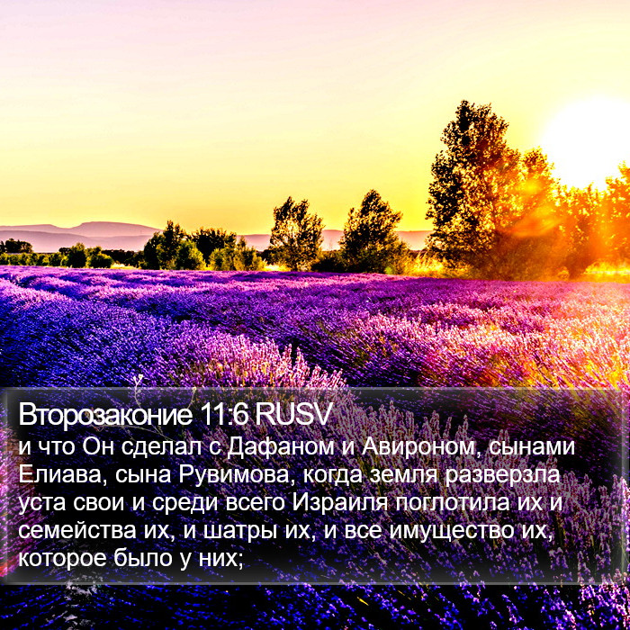 Второзаконие 11:6 RUSV Bible Study