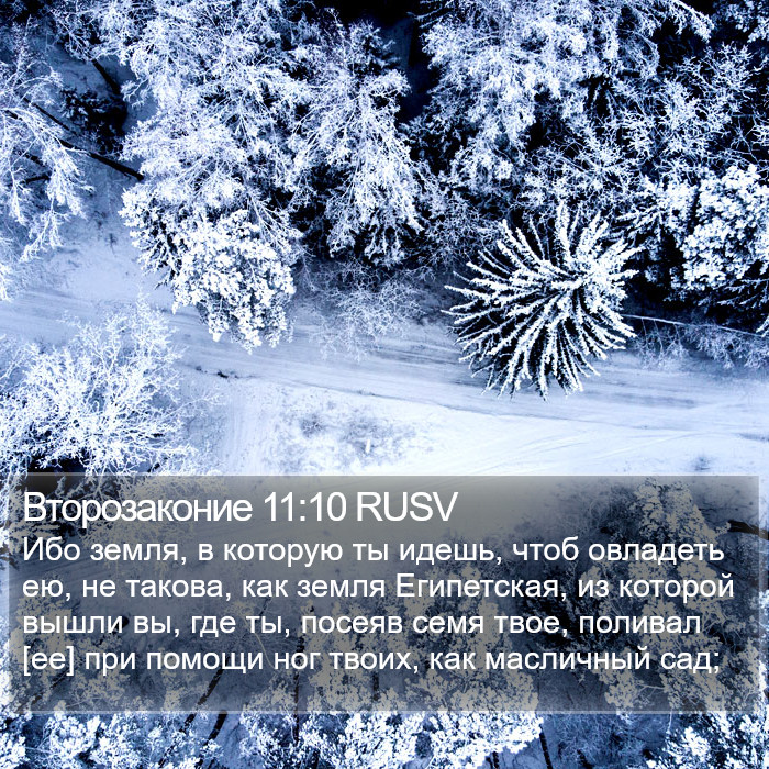 Второзаконие 11:10 RUSV Bible Study