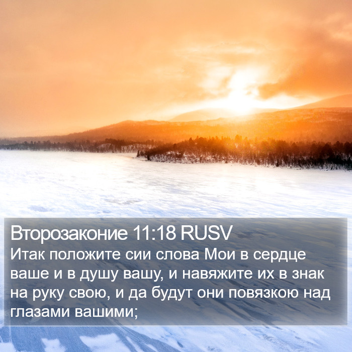 Второзаконие 11:18 RUSV Bible Study