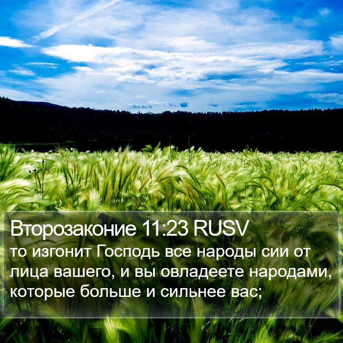 Второзаконие 11:23 RUSV Bible Study