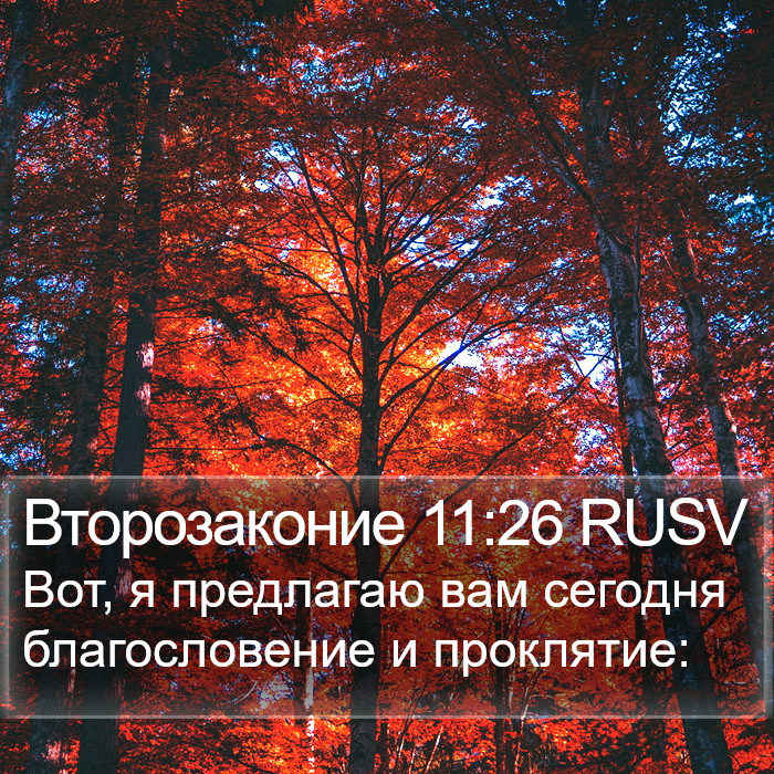 Второзаконие 11:26 RUSV Bible Study