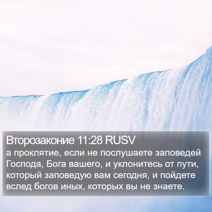 Второзаконие 11:28 RUSV Bible Study